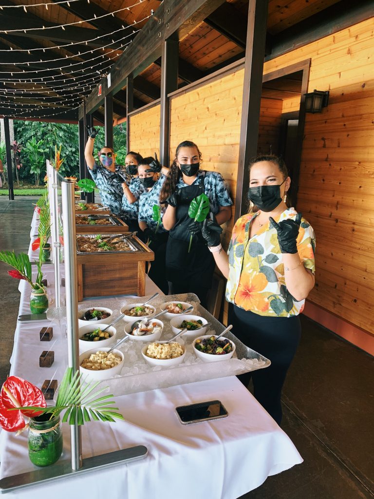 The Umekes catering crew in Kailua-Kona